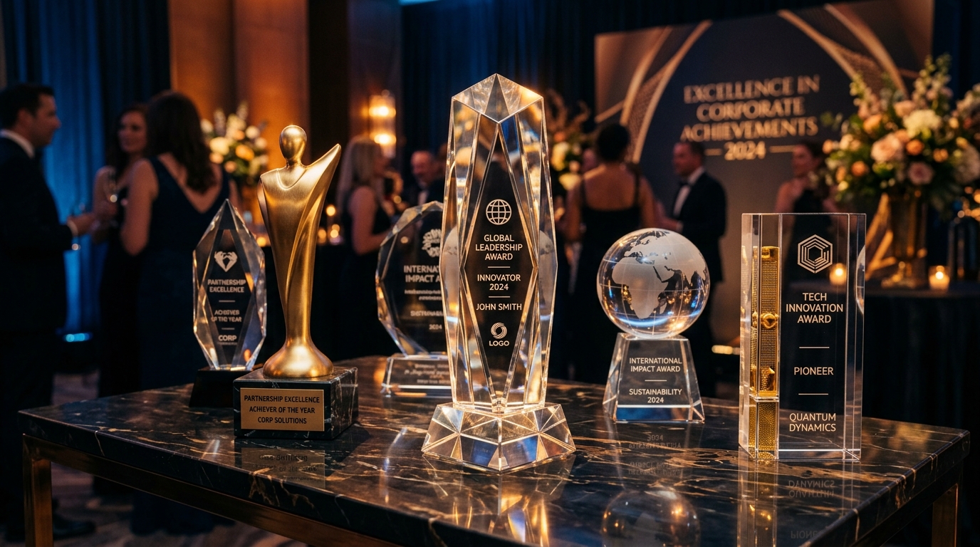 Luxury Trophies and Crystal Awards Manufacturer Chennai