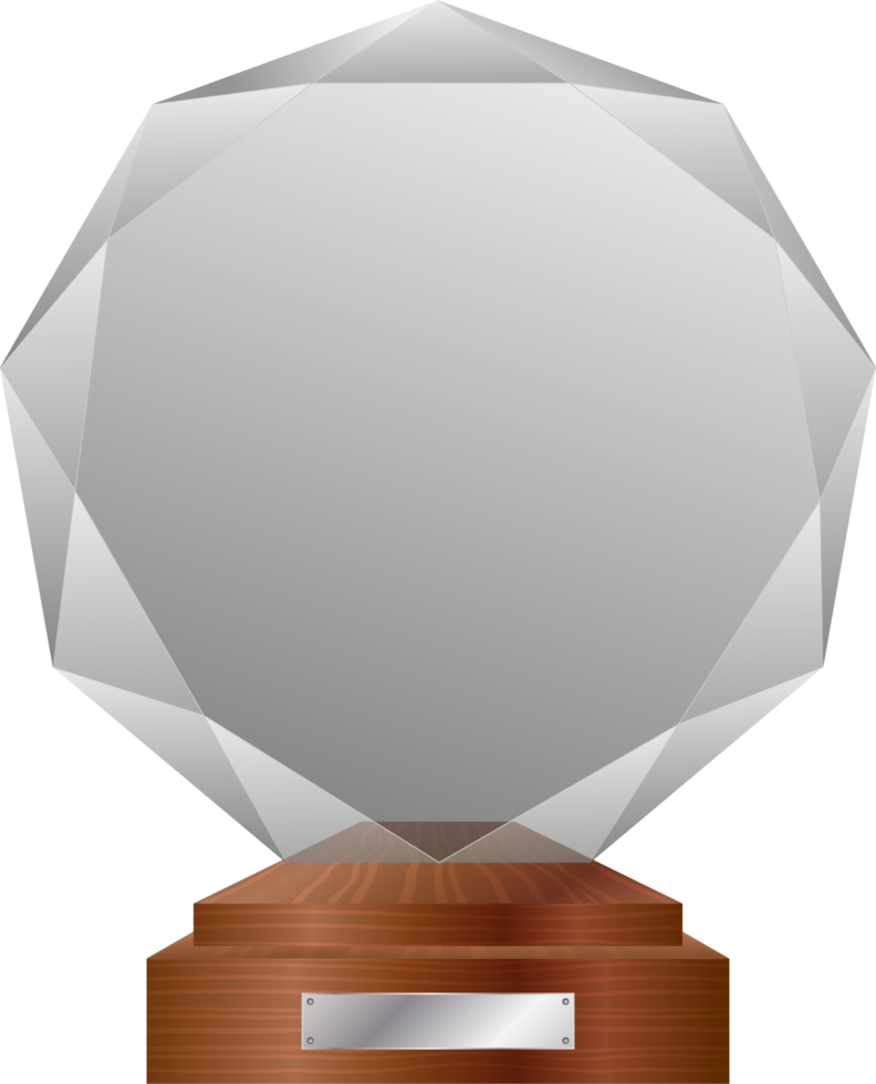 Faceted Crystal Octagon Award